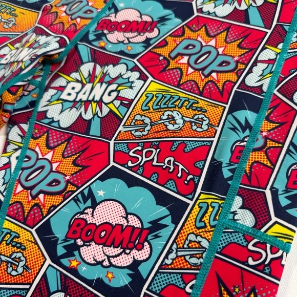 Constantly Varied Gear CVG Knockout Comic Print Capri Leggings Squat Proof XL - Picture 6 of 6